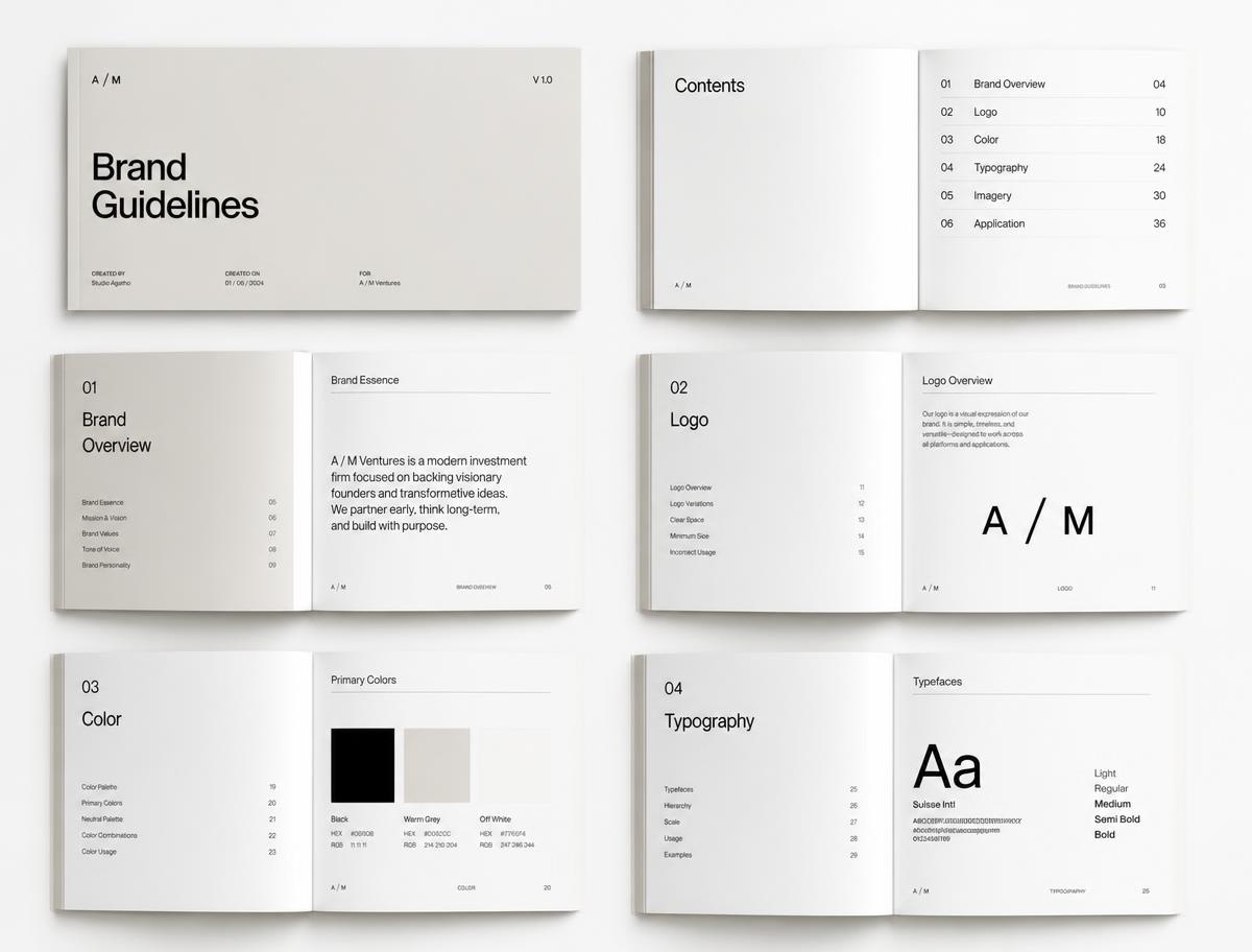 A/M Ventures — Brand System project by TAY CHOON PTE LTD